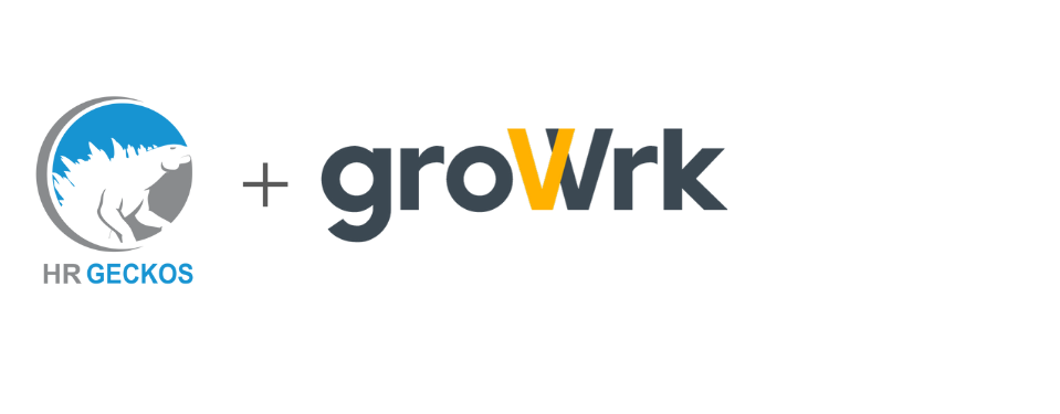 HR Geckos Logo featuring a gecko, symbolizing agility and transformation, alongside the text 'HR Geckos' for efficient HR operations and automation solutions.